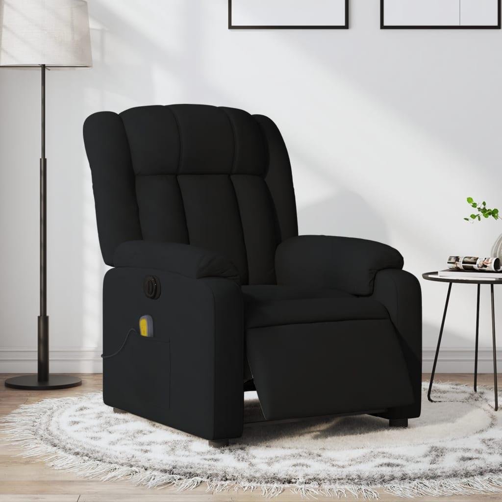 Eldrevet massagestol stof sort