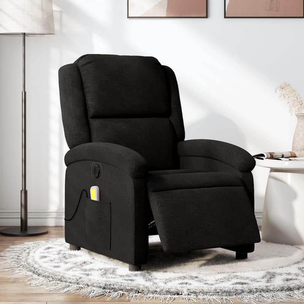 Eldrevet massagestol stof sort