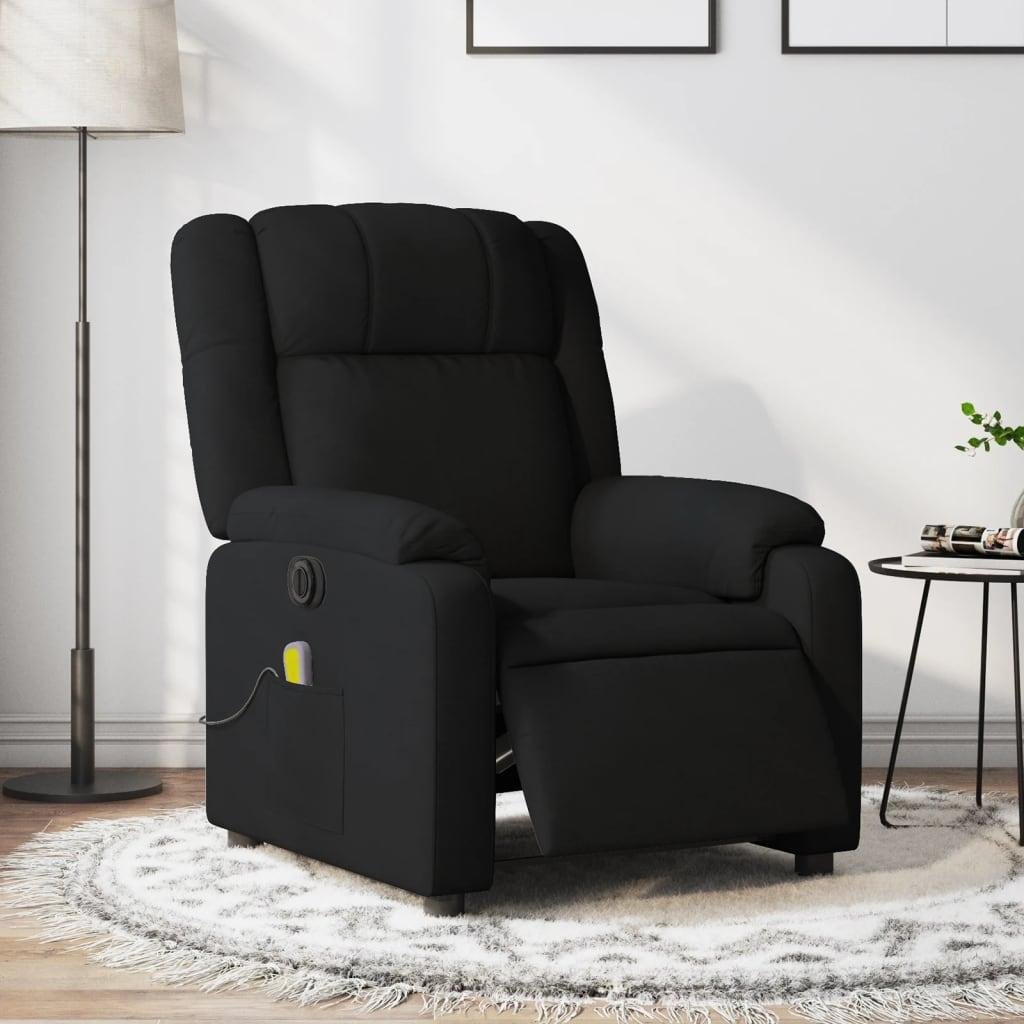 Eldrevet massagestol stof sort