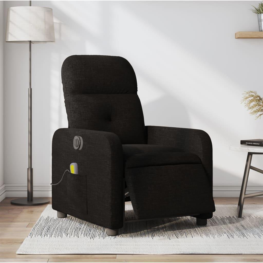 Eldrevet massagestol stof sort
